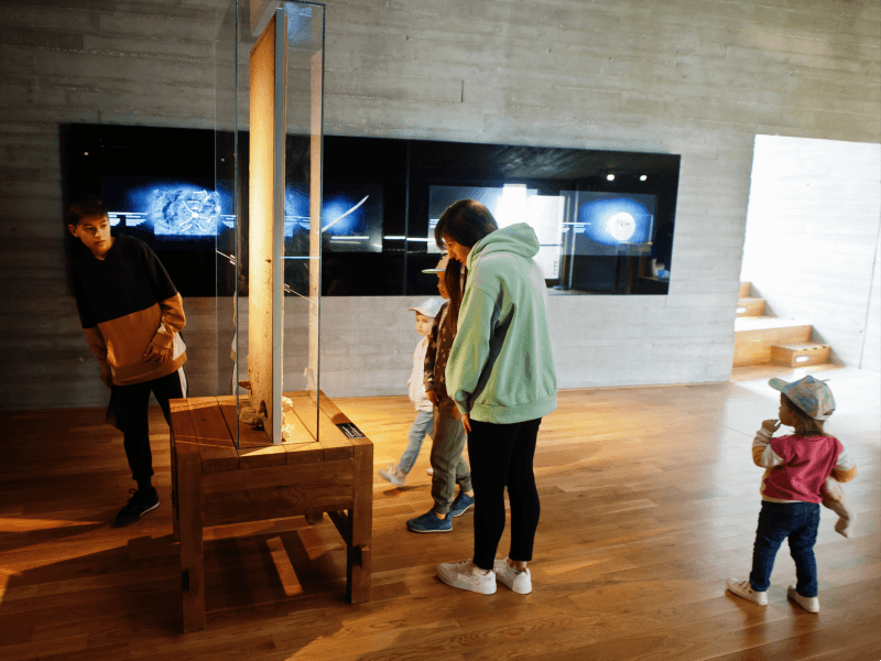 musée digitalisée avec des écrans d'affichage