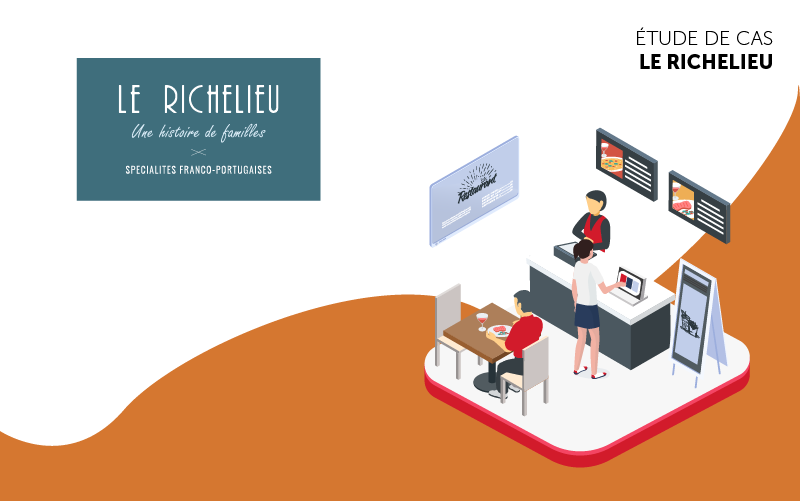 miniature étude de cas - chevalet numérique pour le restaurant Le Richelieu
